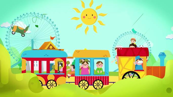 儿童歌曲梦想的列车背景