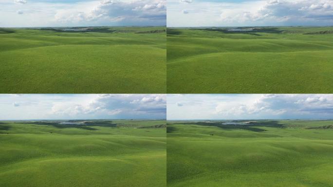 草原湖泊日出呼伦贝尔大草原