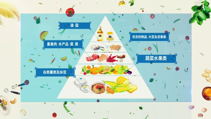 膳食纤维食品平衡金字塔AE模版