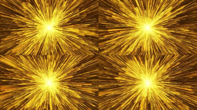 豪华金色粒子光线条纹颁奖典礼大屏背景视频