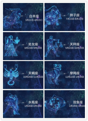 12星座视频素材下载 12星座ae模板下载 Vj师网
