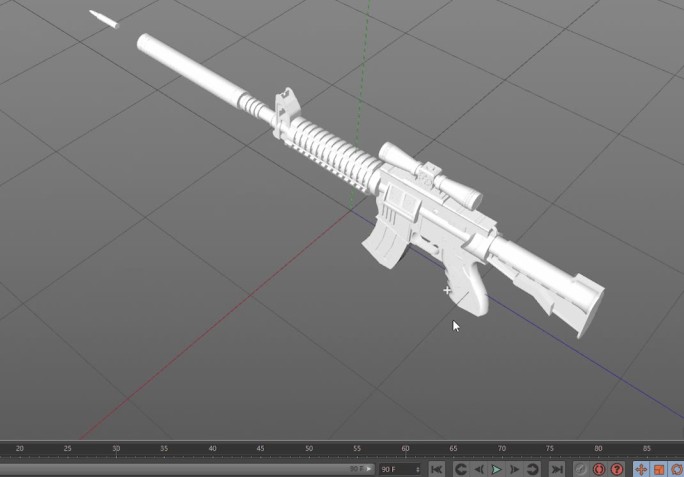 M4A1步枪白模