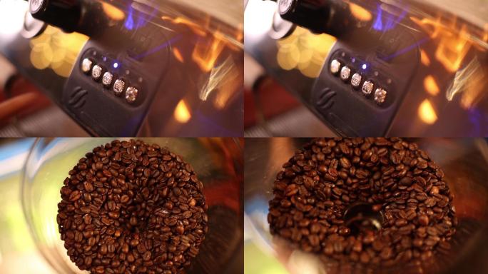 咖啡店咖啡豆磨制咖啡制作操作过程1
