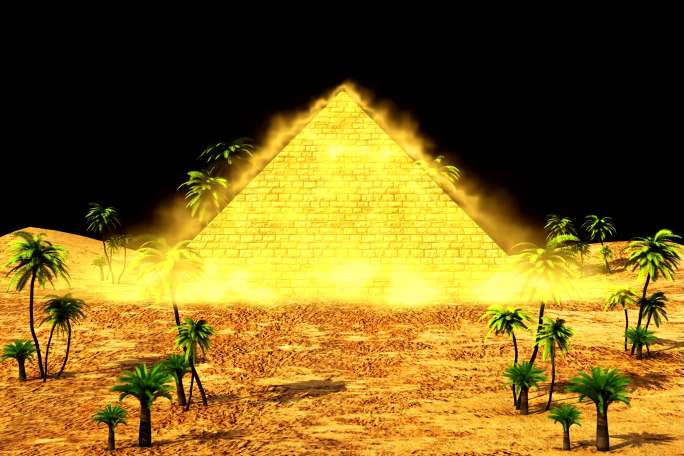 沙漠中的埃及金字塔