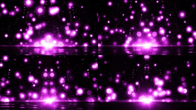 4K紫红动感粒子