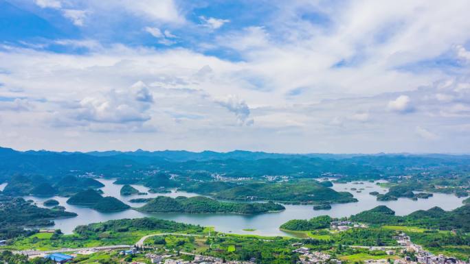 贵阳百花湖大范围移动延时摄影