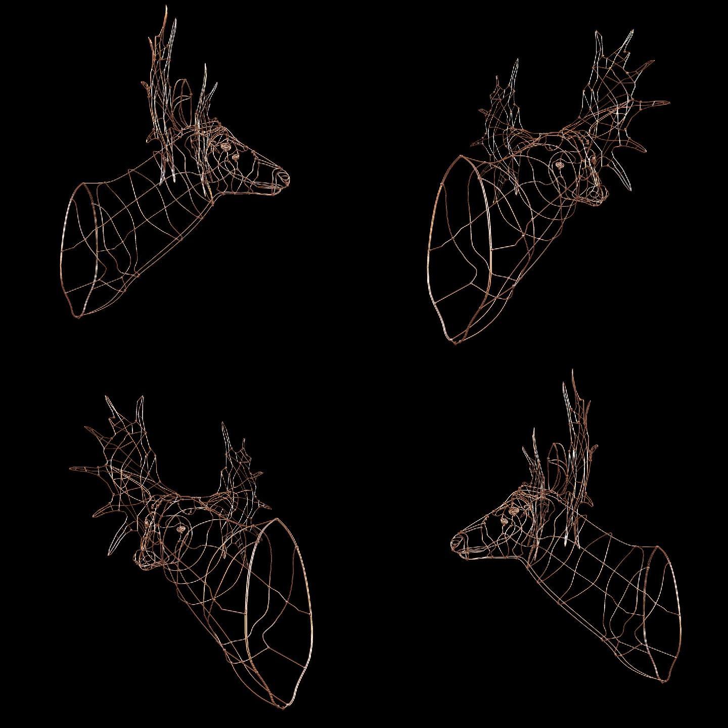 旋转麋鹿头_alpha透明通道（免抠图）