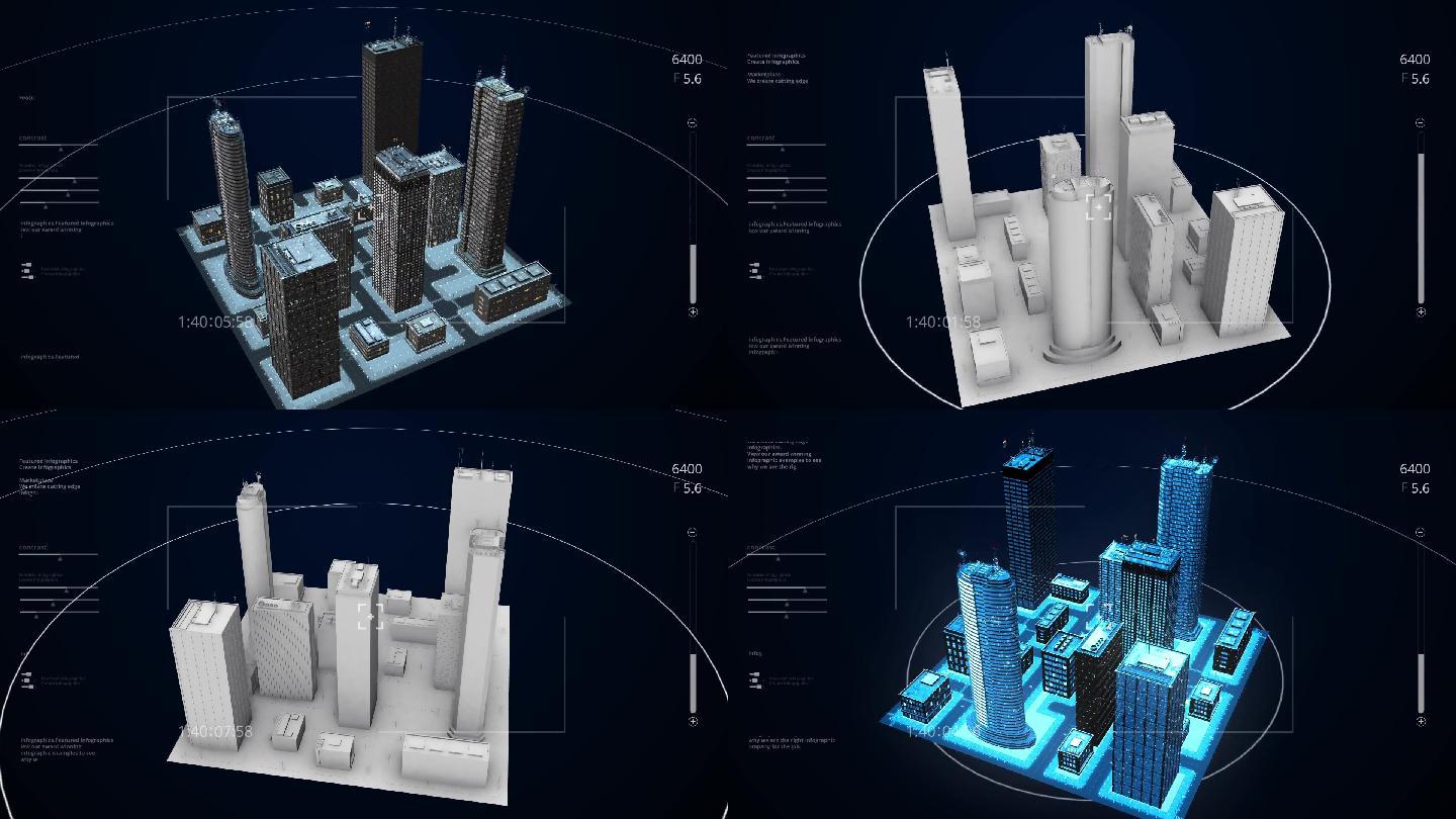 科技E3D城市模型素材