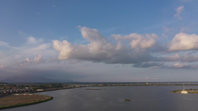 4K-原素材-石嘴山星海湖航拍