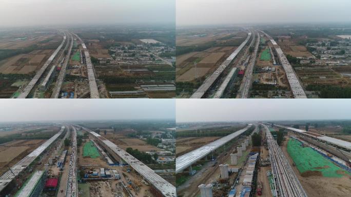 航拍北京大兴新机场交通线路