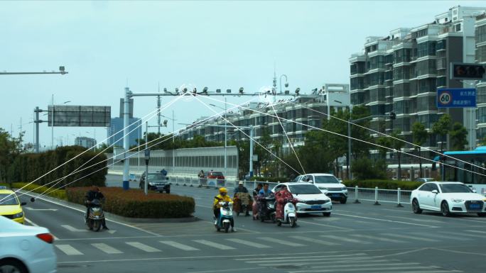 车辆道路监控摄像头交警红绿灯