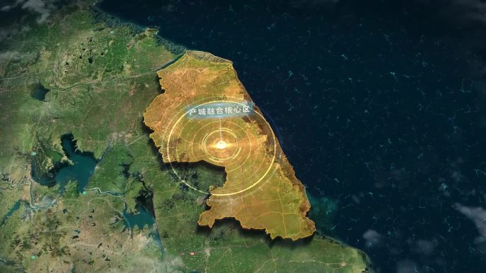 卫星云图盐城地图区位板块模版