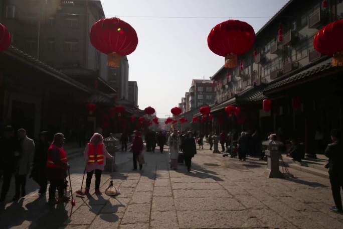 古街与广场延时