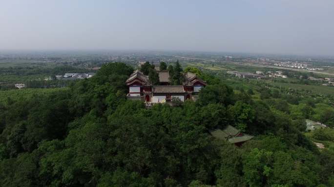 中国古建筑终南山周至楼观台航拍04