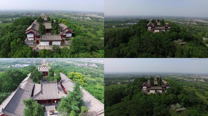 中国古建筑终南山周至楼观台航拍04