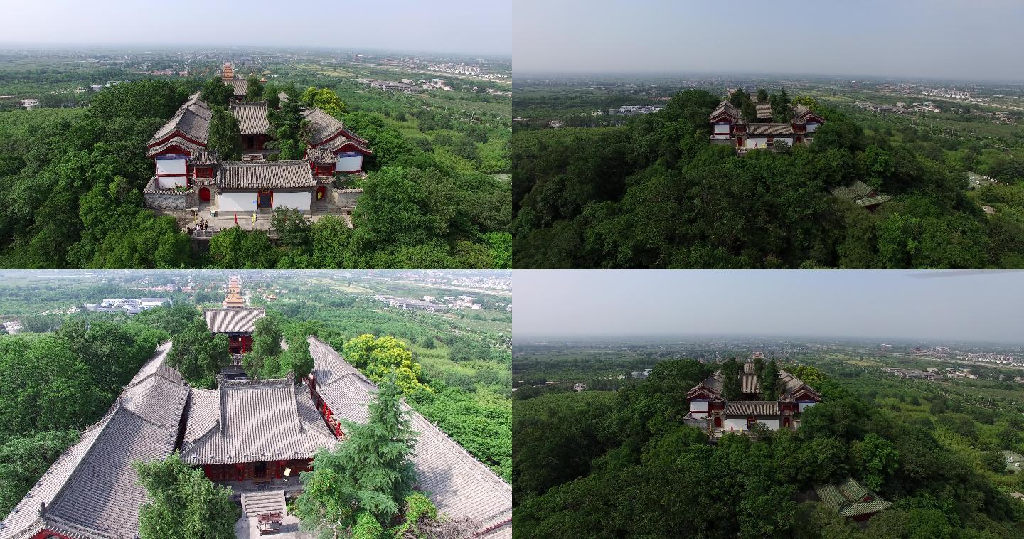 中国古建筑终南山周至楼观台航拍04