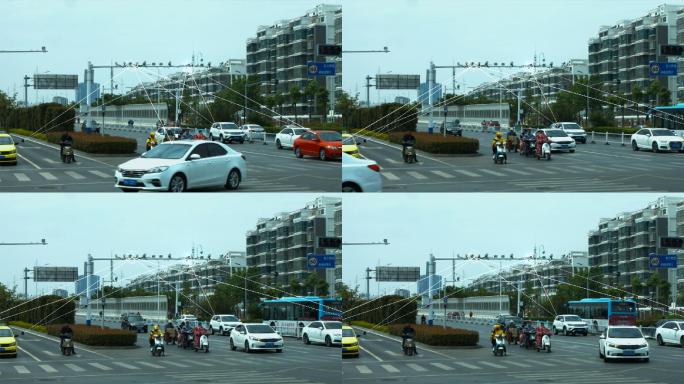 车辆道路监控摄像头科技交通识别跟踪