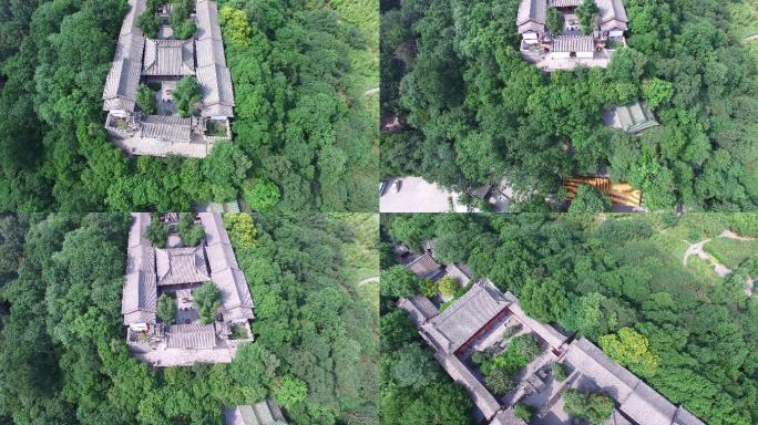 中国古建筑终南山周至楼观台航拍02