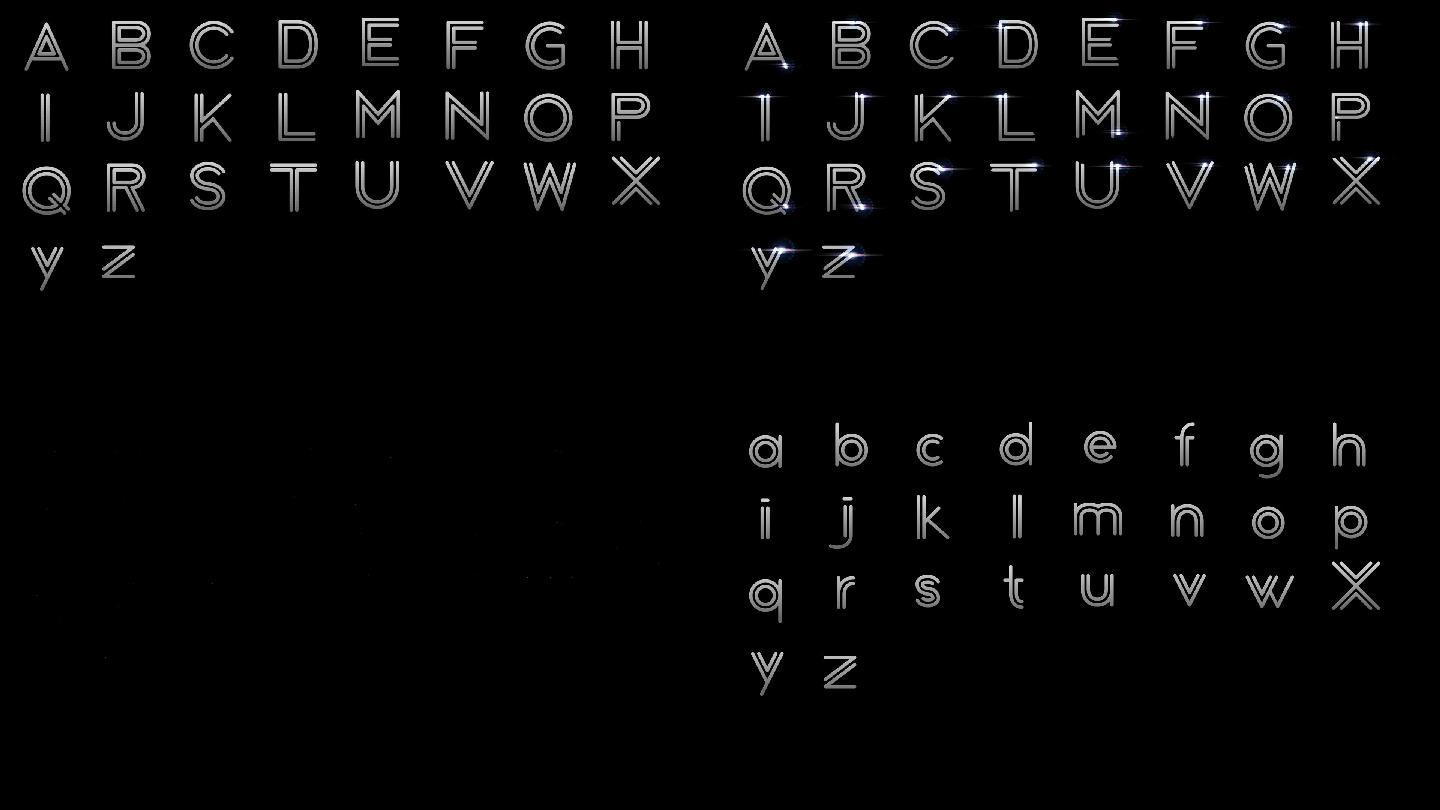 科技感26个字母26个拼音带通道