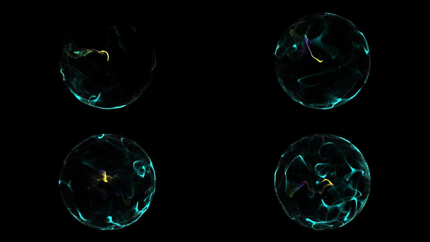 科幻粒子球能量球-视频素材