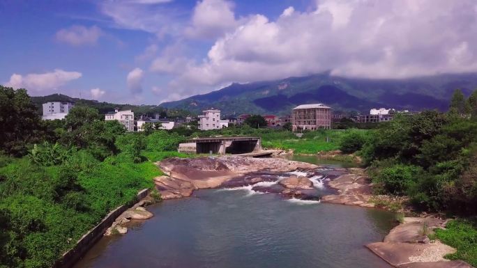 乡村田园房子建筑风景航拍