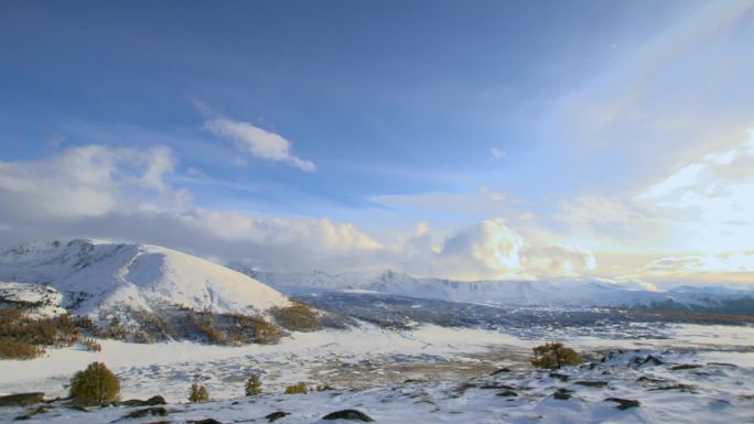 新疆喀纳斯雪景风光