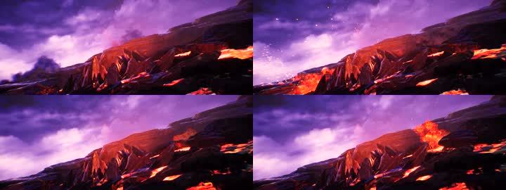 Cg地狱岩浆火山背景循环动画 19x7 高清视频素材下载 编号 舞台背景 Vj师网www Vjshi Com