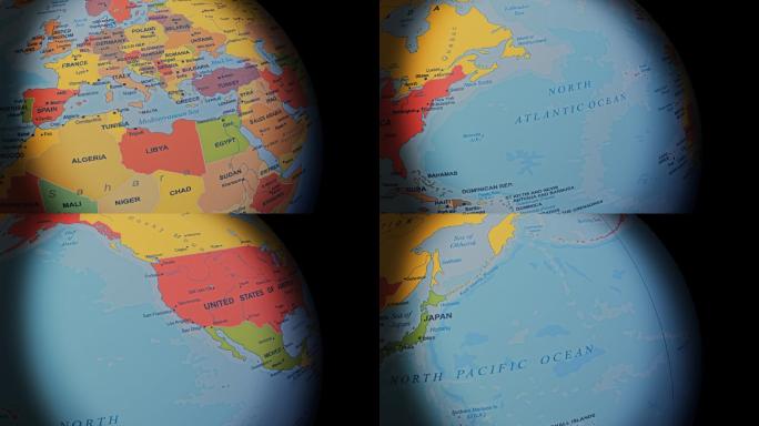 旋转的地球仪