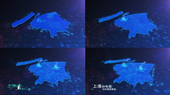（原创）高科技商务上海市地图区位展示