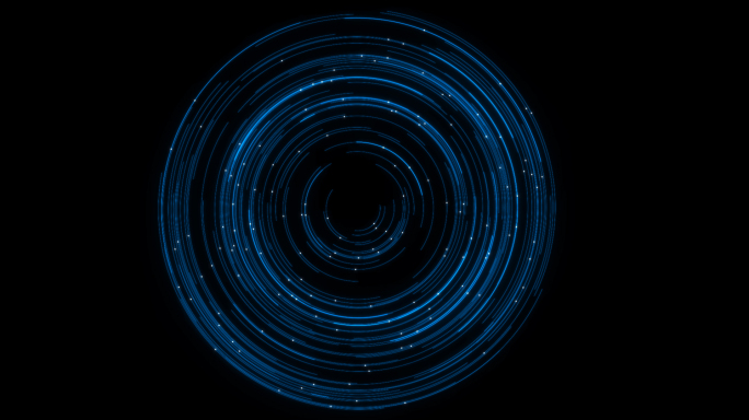 蓝色粒子线条旋转视频素材（带透明通道）
