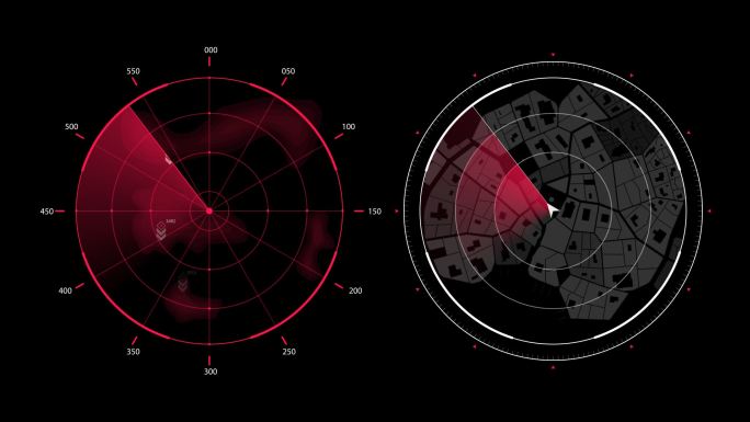 雷达扫描HUD科技元素