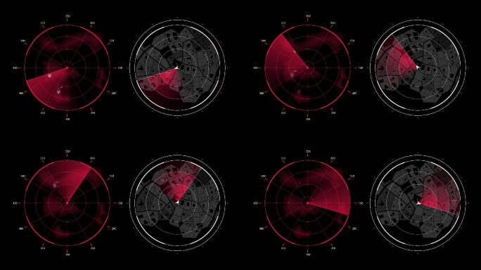 雷达扫描HUD科技元素