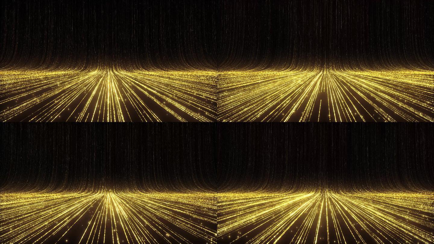 4K金色粒子光线