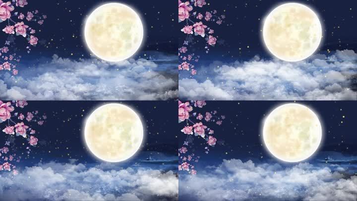 唯美月夜 7 19x1080 高清视频素材下载 编号 舞台背景 Vj师网www Vjshi Com