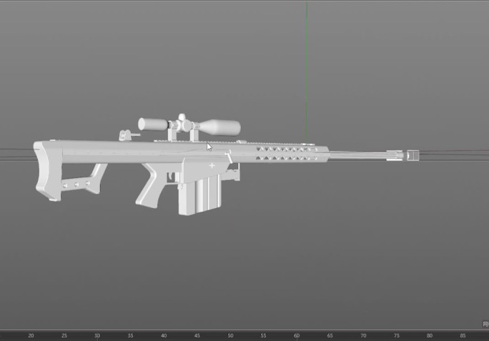 巴雷特M82A1狙击步枪白模