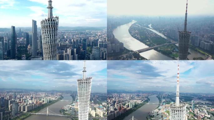 广州新中轴线航拍空镜