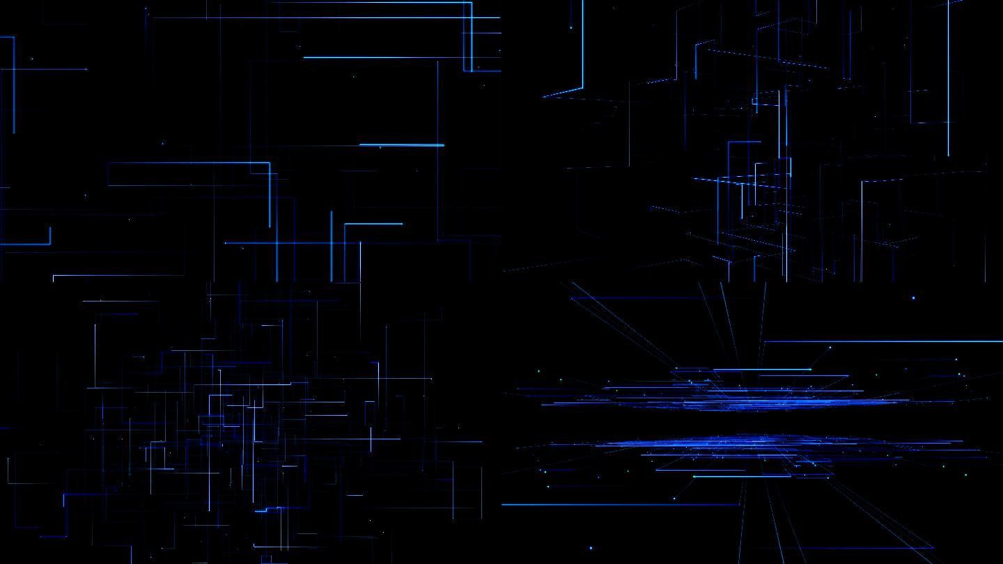 4K原创科技网络电路光线粒子
