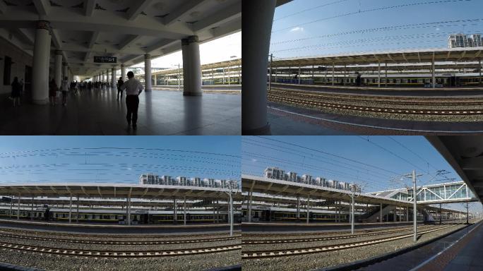 4K-原素材-呼和浩特火车站台