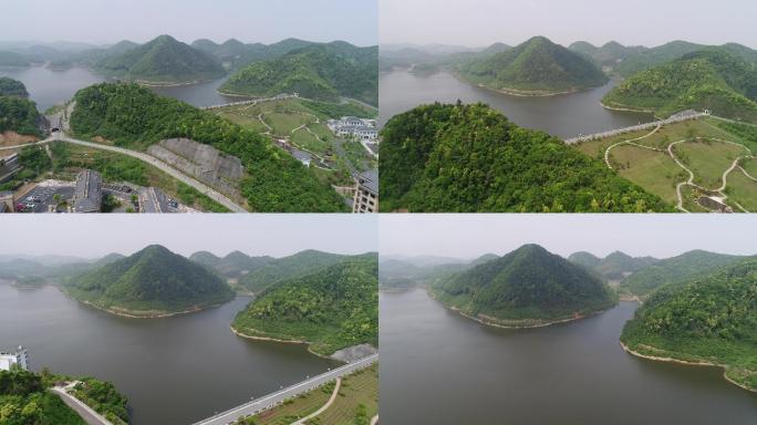 杭州闲林水库留下小和山航拍