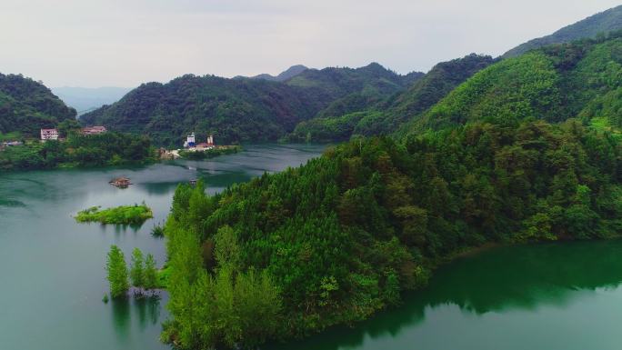 4K航拍湖南湘中安化县丘陵地貌01