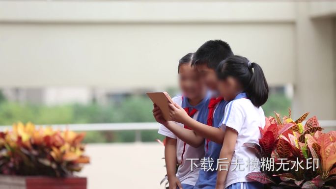 校园上课IPAD学习学生学校实拍素材