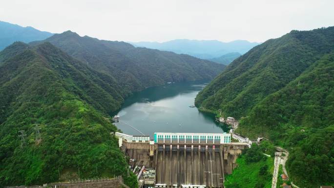 航拍湖南湘中安化县柘溪水库01