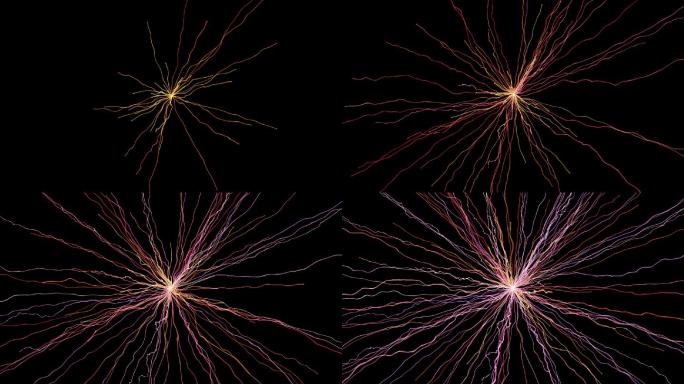 唯美线条中心发射