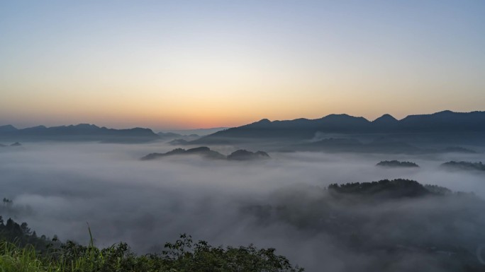 周家山大桥日出