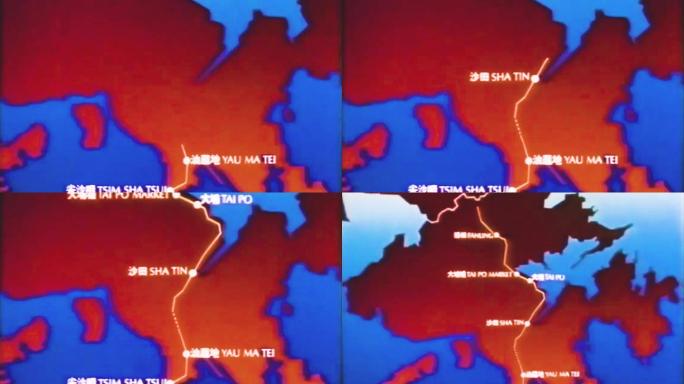 50年代香港九广铁路线图