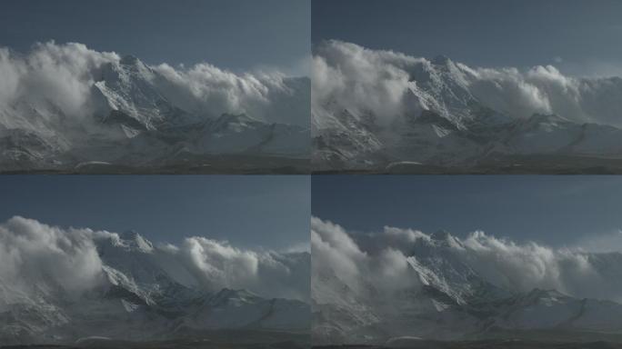 延时旅行拍摄雪山