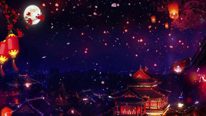中国风八月十五中秋节背景