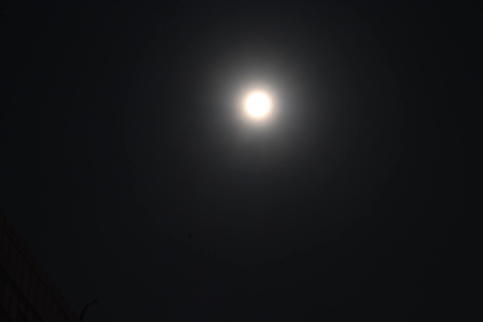 4K延时拍摄，夜晚广州农历七月十五的月亮
