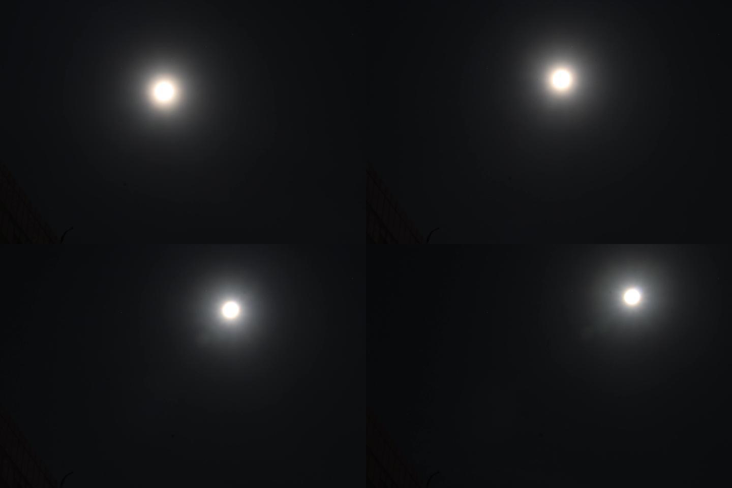 4K延时拍摄，夜晚广州农历七月十五的月亮
