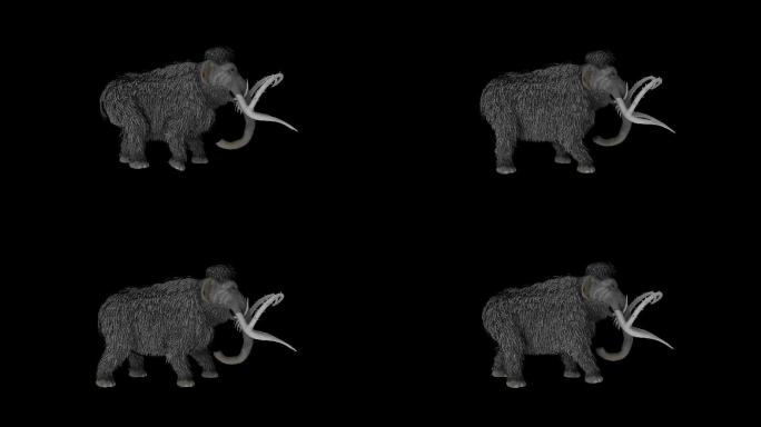 猛犸象奔跑走路动画(1)